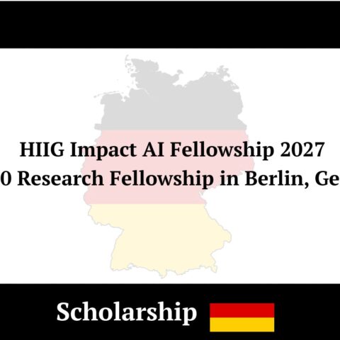 HIIG Impact AI Fellowship 2027 €5,000 Research Fellowship in Berlin, Germany