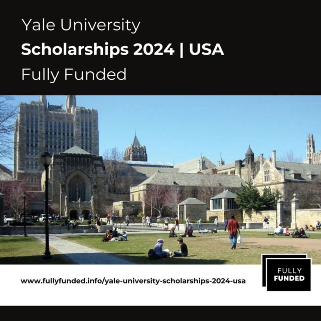 Exciting news! Yale University is offering fully funded scholarships for 2024. Don't miss this opportunity to pursue your dreams in the USA. 

Find out more at www.fullyfunded.info/yale-university-scholarships-2024-USA 

#YaleUniversity #Scholarships2024 #FullyFunded